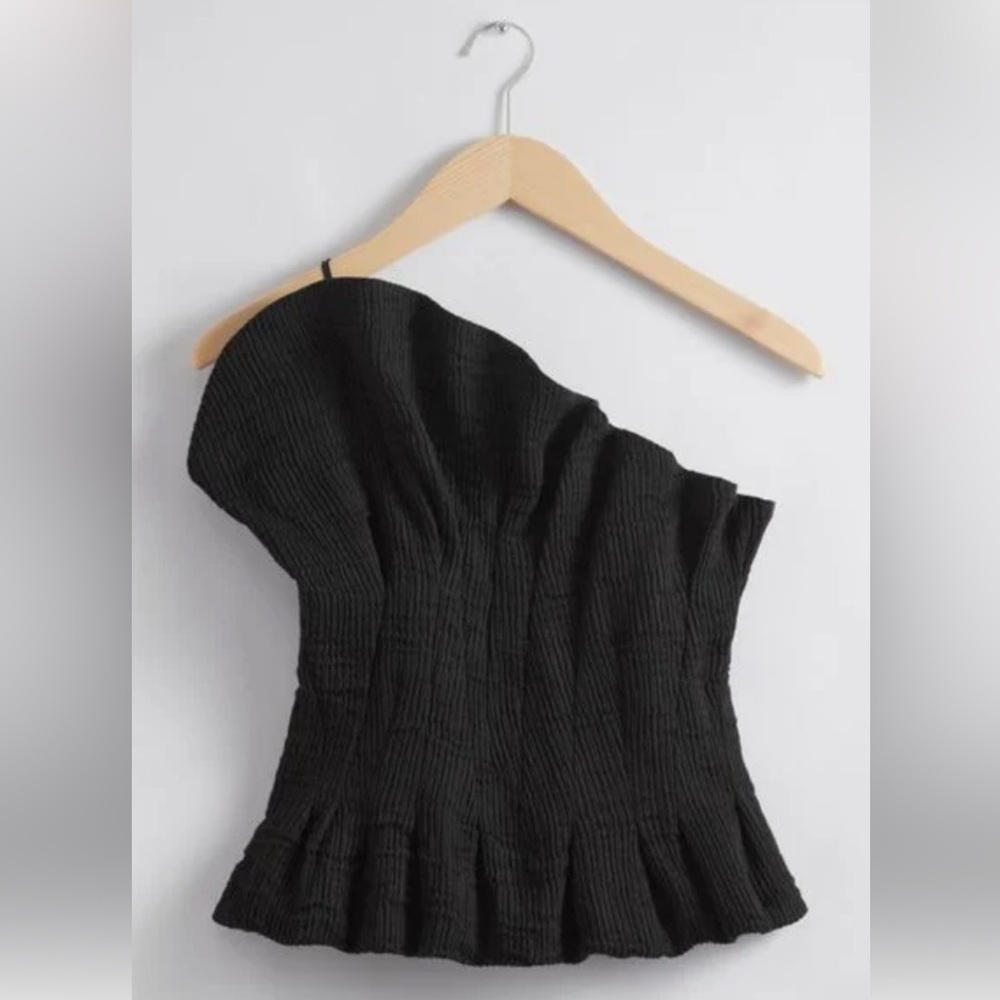 & Other Stories Sculptural Corset Black size US 2, UK 6. NWT.